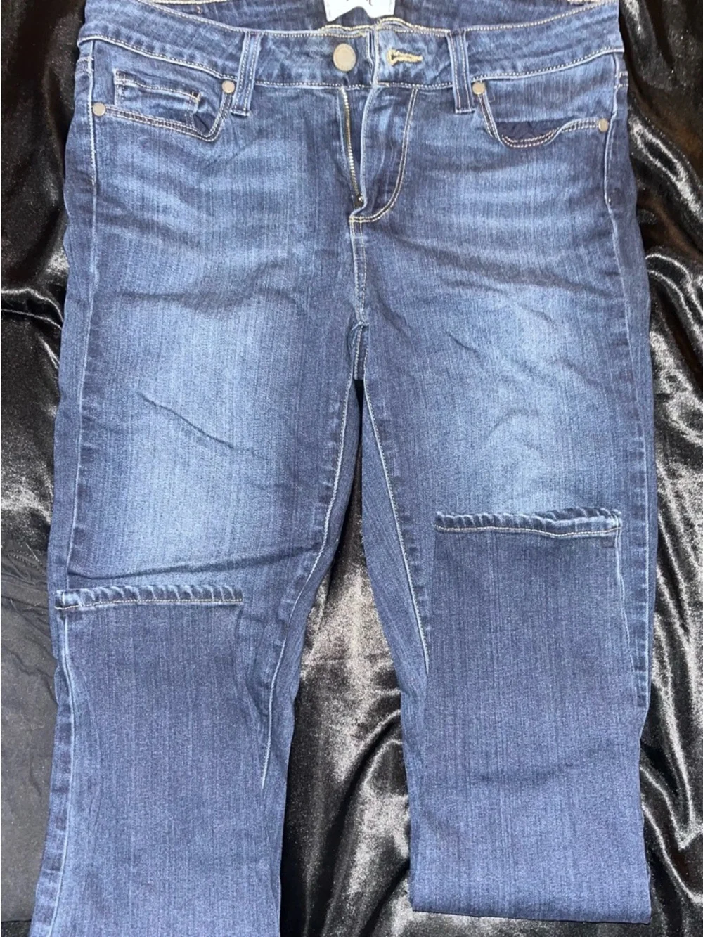 PAIGE Dark Indigo High-Rise Slim Jeans - Picture 2 of 2